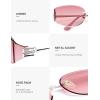 image:imageSOJOS Trendy Oval Sunglasses for WomenFashion Rimless Metal Sun Glasses Y2K Style UV400 Protected SJ1271Burgundy