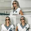 image:imageSOJOS Trendy Oval Sunglasses for WomenFashion Rimless Metal Sun Glasses Y2K Style UV400 Protected SJ1271Grey