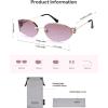 image:imageSOJOS Trendy Oval Sunglasses for WomenFashion Rimless Metal Sun Glasses Y2K Style UV400 Protected SJ1271Purple