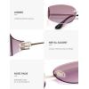 image:imageSOJOS Trendy Oval Sunglasses for WomenFashion Rimless Metal Sun Glasses Y2K Style UV400 Protected SJ1271Purple