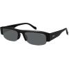 image:imageSOJOS Retro Rectangle Sunglasses for Women Trendy Y2K Chic 90s Shades Lightweight Sunnies SJ2671Black Frame Grey Lens