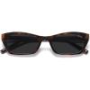 image:imageSOJOS Trendy Cat Eye Polarized Sunglasses for Women Men Retro 90s Y2K Small Thin Rectangle Sunnies SJ2670Dark TortoiseGrey
