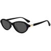 image:imageSOJOS Trendy Oval Polarized Sunglasses for Women Retro Cateye Chic Shades Sunnies SJ2653Black Frame Grey Lens