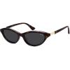 image:imageSOJOS Trendy Oval Sunglasses for Women MenFashion Petite Cat Eye Shades Thin Light Weight Rim UV400 Protected SJ2689Demi