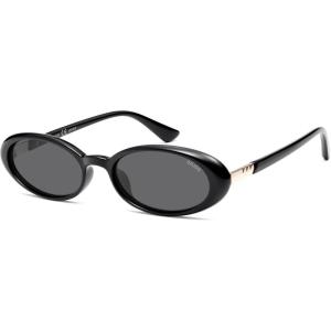image:imageSOJOS Polarized Oval Sunglasses for Women Chic 90s Vintage UV400 Lightweight Retro Frame Sunnies SJ2676BlackGrey