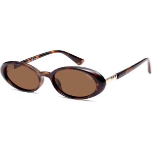image:imageSOJOS Polarized Oval Sunglasses for Women Chic 90s Vintage UV400 Lightweight Retro Frame Sunnies SJ2676Brown TortoiseBrown