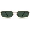 image:imageSOJOS Rectangle Polarized Sunglasses for Women men Wide Flat Lenses UV400 Protection Vintage ShadesGoldGreen