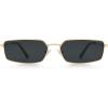 image:imageSOJOS Rectangle Polarized Sunglasses for Women men Wide Flat Lenses UV400 Protection Vintage ShadesGoldGrey