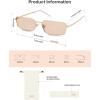 image:imageSOJOS Rectangle Polarized Sunglasses for Women men Wide Flat Lenses UV400 Protection Vintage ShadesGoldLight Brown