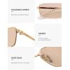 image:imageSOJOS Rectangle Polarized Sunglasses for Women men Wide Flat Lenses UV400 Protection Vintage ShadesGoldLight Brown