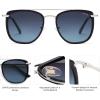 image:imageSOJOS Retro Aviator Square Polarized Sunglasses For Women MenVintage Womens Sun Glasses Shades UV400 SJ2180BlackBlue Grading