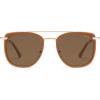 image:imageSOJOS Retro Aviator Square Polarized Sunglasses For Women MenVintage Womens Sun Glasses Shades UV400 SJ2180Milky BrownBrown