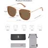 image:imageSOJOS Retro Aviator Square Polarized Sunglasses For Women MenVintage Womens Sun Glasses Shades UV400 SJ2180Milky BrownBrown