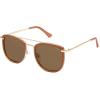 image:imageSOJOS Retro Aviator Square Polarized Sunglasses For Women MenVintage Womens Sun Glasses Shades UV400 SJ2180Milky BrownBrown