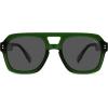 image:imageSOJOS Retro Thick Polarized Aviator Sunglasses for Women Men Large Trendy Bold Square Pilot Shades SJ2385GreenGrey