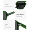 image:imageSOJOS Retro Thick Polarized Aviator Sunglasses for Women Men Large Trendy Bold Square Pilot Shades SJ2385GreenGrey