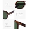 image:imageSOJOS Retro Thick Polarized Aviator Sunglasses for Women Men Large Trendy Bold Square Pilot Shades SJ2385TortoiseDark Green