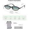 image:imageSOJOS Trendy Oval Cat Eye Sunglasses for Women Chic 80s 90s Retro Small Narrow Sunnies SJ1287Matt BlackBlue Gradient Yellow