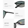 image:imageSOJOS Trendy Oval Cat Eye Sunglasses for Women Chic 80s 90s Retro Small Narrow Sunnies SJ1287Matt BlackBlue Gradient Yellow
