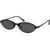 image:imageSOJOS Trendy Oval Cat Eye Sunglasses for Women Chic 80s 90s Retro Small Narrow Sunnies SJ1287Matt BlackGrey