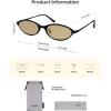 image:imageSOJOS Trendy Oval Cat Eye Sunglasses for Women Chic 80s 90s Retro Small Narrow Sunnies SJ1287Matt BlackLight Yellow