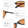 image:imageSOJOS Trendy Oval Cat Eye Sunglasses for Women Chic 80s 90s Retro Small Narrow Sunnies SJ1287Matt BlackOrange