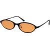 image:imageSOJOS Trendy Oval Cat Eye Sunglasses for Women Chic 80s 90s Retro Small Narrow Sunnies SJ1287Matt BlackOrange