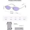 image:imageSOJOS Trendy Oval Cat Eye Sunglasses for Women Chic 80s 90s Retro Small Narrow Sunnies SJ1287Matt SilverLight Purple