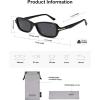 image:imageSOJOS Trendy Polarized Petite Rectangle Sunglasses Womens Mens Retro Skinny 90s Y2K Thin Shades SJ2376Black