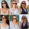 image:imageSOJOS Trendy Polarized Petite Rectangle Sunglasses Womens Mens Retro Skinny 90s Y2K Thin Shades SJ2376Blue