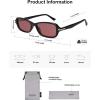 image:imageSOJOS Trendy Polarized Petite Rectangle Sunglasses Womens Mens Retro Skinny 90s Y2K Thin Shades SJ2376Burgundy