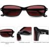 image:imageSOJOS Trendy Polarized Petite Rectangle Sunglasses Womens Mens Retro Skinny 90s Y2K Thin Shades SJ2376Burgundy