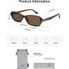 image:imageSOJOS Trendy Polarized Petite Rectangle Sunglasses Womens Mens Retro Skinny 90s Y2K Thin Shades SJ2376Transparent Brown