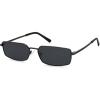 image:imageSOJOS Rectangle Polarized Sunglasses for Women men Wide Flat Lenses UV400 Protection Vintage ShadesBlackGrey