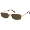 image:imageSOJOS Rectangle Polarized Sunglasses for Women men Wide Flat Lenses UV400 Protection Vintage ShadesGoldBrown