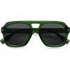 image:imageSOJOS Retro Thick Polarized Aviator Sunglasses for Women Men Large Trendy Bold Square Pilot Shades SJ2385GreenGrey