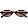 image:imageSOJOS Trendy Oval Cat Eye Sunglasses for Women Chic 80s 90s Retro Small Narrow Sunnies SJ1287Matt BlackBlush