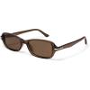 image:imageSOJOS Trendy Polarized Petite Rectangle Sunglasses Womens Mens Retro Skinny 90s Y2K Thin Shades SJ2376Transparent Brown