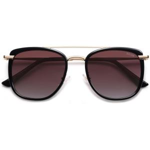 image:imageSOJOS Retro Aviator Square Polarized Sunglasses For Women MenVintage Womens Sun Glasses Shades UV400 SJ2180BlackBrown Grading