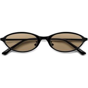 image:imageSOJOS Trendy Oval Cat Eye Sunglasses for Women Chic 80s 90s Retro Small Narrow Sunnies SJ1287Matt BlackLight Yellow