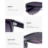 image:imageSOJOS Trendy Oversized Sunglasses for WomenRetro Big Large Shades Sun Glasses SJ2708Black Grading Grey Pattern Frame Grey Grading Lens