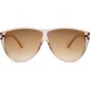 image:imageSOJOS Trendy Oversized Sunglasses for WomenRetro Big Large Shades Sun Glasses SJ2708Light Brown Frame Brown Grading Lens