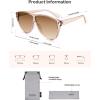 image:imageSOJOS Trendy Oversized Sunglasses for WomenRetro Big Large Shades Sun Glasses SJ2708Light Brown Frame Brown Grading Lens