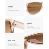 image:imageSOJOS Trendy Oversized Sunglasses for WomenRetro Big Large Shades Sun Glasses SJ2708Light Brown Frame Brown Grading Lens