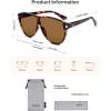 image:imageSOJOS Trendy Oversized Sunglasses for WomenRetro Big Large Shades Sun Glasses SJ2708Tortoise Frame Brown Len