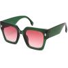 image:imageSOJOS Vintage Oversized Square Sunglasses for WomenRetro Womens Luxury Big Large Sun Glasses UV400 SJ2194Green FramePink Grading Lens