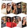 image:imageSOJOS Vintage Oversized Square Sunglasses for WomenRetro Womens Luxury Big Large Sun Glasses UV400 SJ2194Wine FrameRed Grading Lens