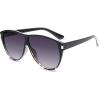 image:imageSOJOS Trendy Oversized Sunglasses for WomenRetro Big Large Shades Sun Glasses SJ2708Black Grading Grey Pattern Frame Grey Grading Lens