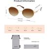 image:imageSOJOS Retro Oval Polarized Sunglasses Womens MenTrendy Round 90s Shades SJ1281Gold Frame Brown Grading Lens