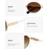 image:imageSOJOS Retro Oval Polarized Sunglasses Womens MenTrendy Round 90s Shades SJ1281Gold Frame Brown Grading Lens